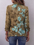 Sundara | Boho Gradient Vintage Floral Ruffle Jacket