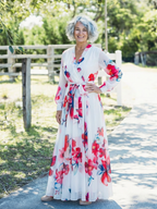 Lillian | Floral Long Sleeve Wrap Maxi Dress