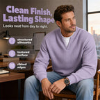 Corbin - Textured Mock-Layer Waffle Sweater