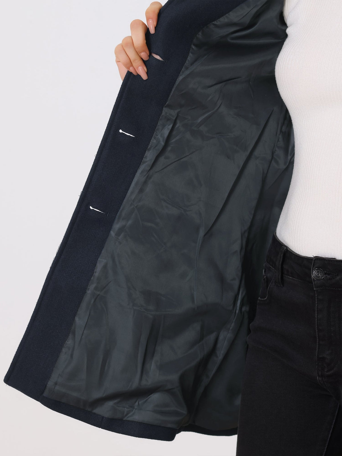 Rosalie – Fit and Flare Button-Front Coat