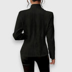 Scarlett | Women's Cable-Knit Mock-Neck Long-Sleeve Fitted Sweater