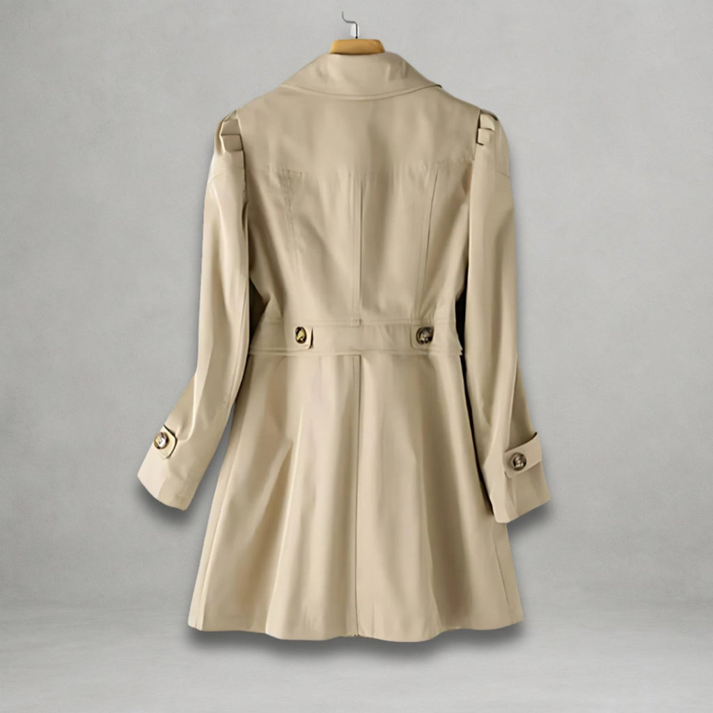 Scarlett | Women's Classic Single-Breasted Trench Coat Notch Lapel