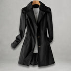 Scarlett | Women's Classic Single-Breasted Trench Coat Notch Lapel