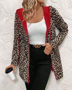 Olivia | Women's Coat Reversible Leopard Print Hooded Zip-Up Jacket