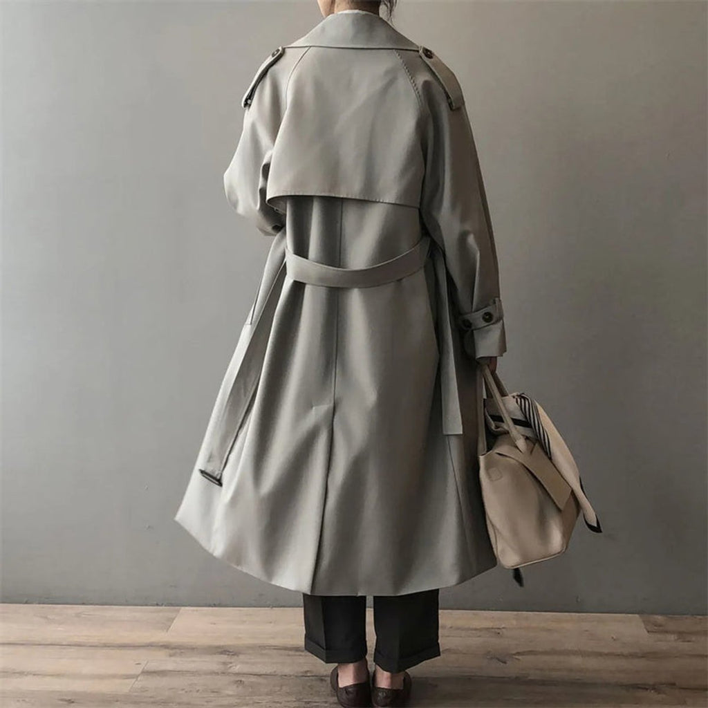 Eleanor | Women's Double-Breasted Water-Repellent Long Trench Coat