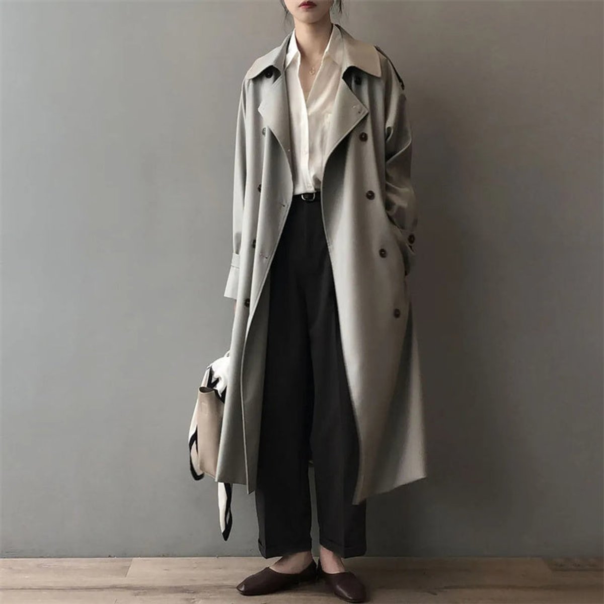 Eleanor | Women's Double-Breasted Water-Repellent Long Trench Coat