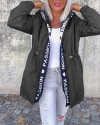 Aria | Women's Hooded Drawstring Midi Parka Coat