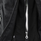 Charlotte | Women's Hooded Faux Leather Moto Coat Removable Hood