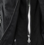 Victoria | Women's Hooded Faux Leather Moto Jacket Zip-Up