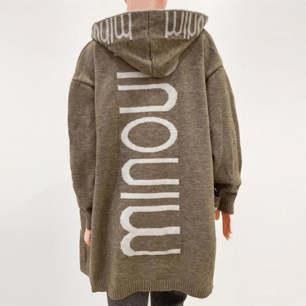 Eleanor | Women's Hooded Open-Front Knit Cardigan Sweater Jacket