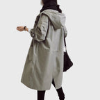 Amelia | Women's Hooded Waterproof Relaxed-Fit Long Trench Coat
