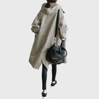 Amelia | Women's Hooded Waterproof Relaxed-Fit Long Trench Coat