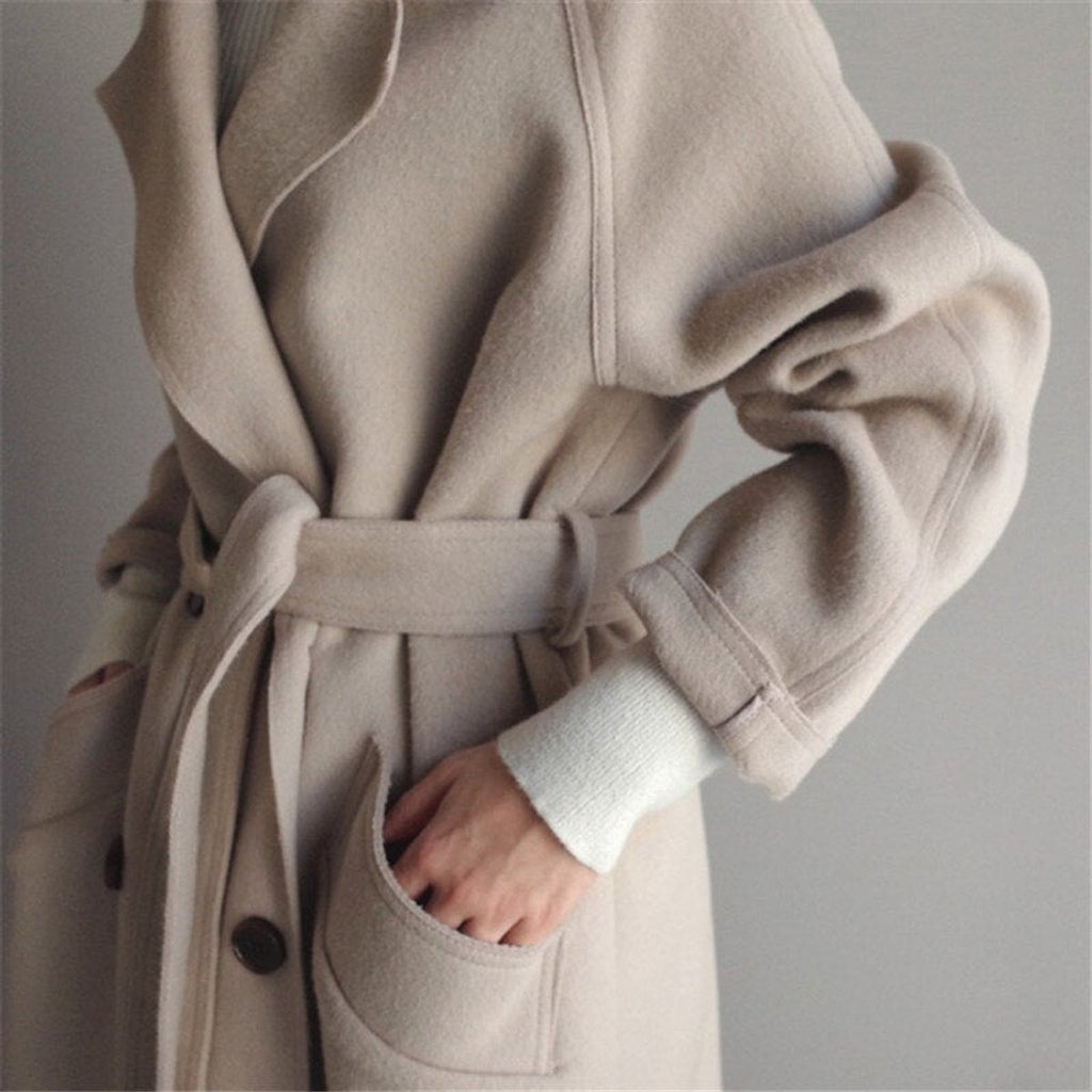 Layla | Women's Long Double-Breasted Cashmere Blend Coat