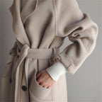 Layla | Women's Long Double-Breasted Cashmere Blend Coat