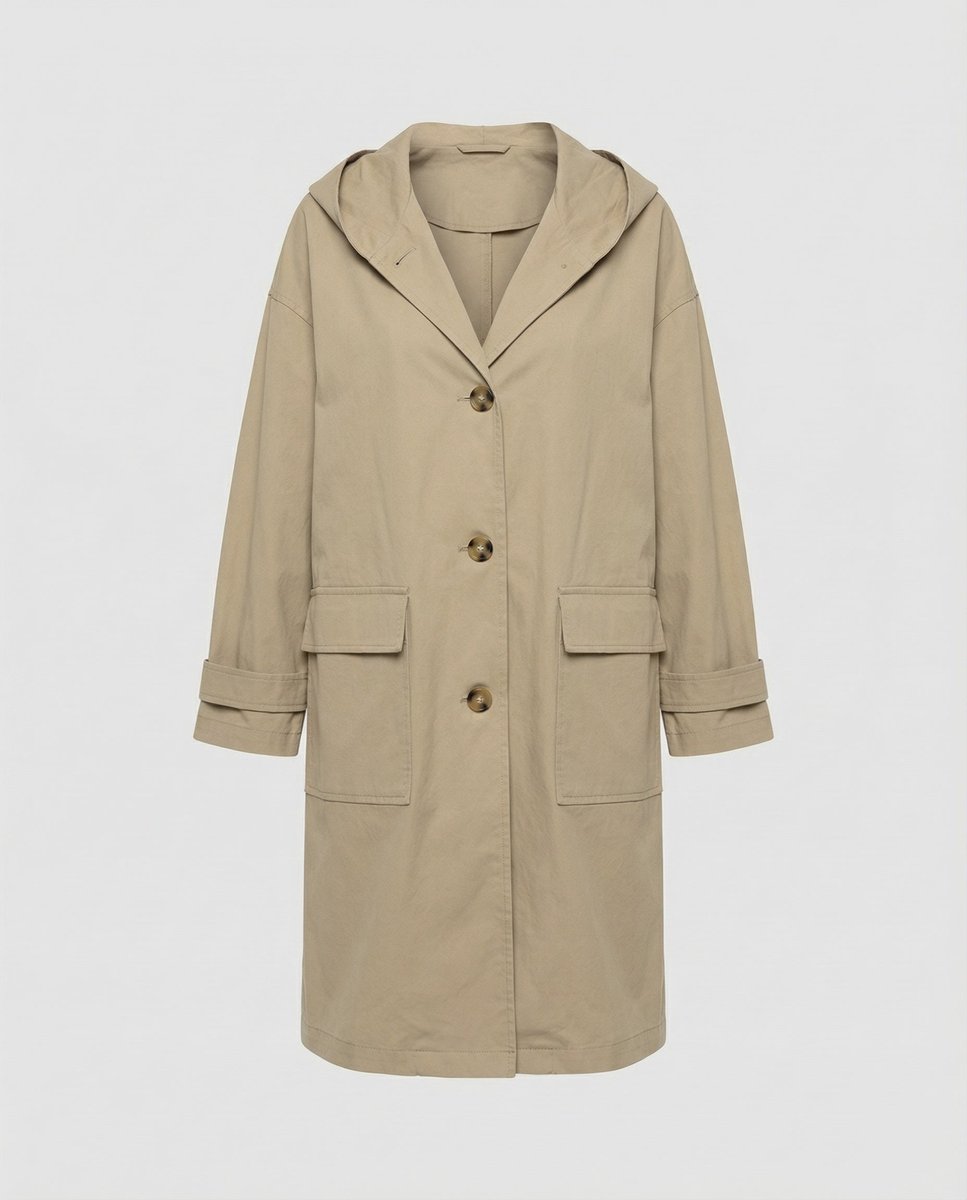 Olivia | Women's Long Waterproof Hooded Trench Coat