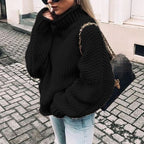 Women's Oversized Chunky Knit Turtleneck Sweater