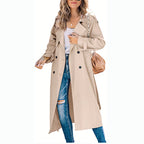 Layla | Women's Oversized Double-Breasted Belted Longline Trench Coat