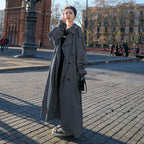 Evelyn | Women's Oversized Double-Breasted Long Trench Coat