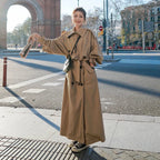 Evelyn | Women's Oversized Double-Breasted Long Trench Coat