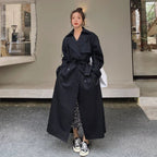 Evelyn | Women's Oversized Double-Breasted Long Trench Coat