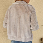 Isabella | Women's Quilted Jacket Fluffy Zip-Up Plush Fleece Coat