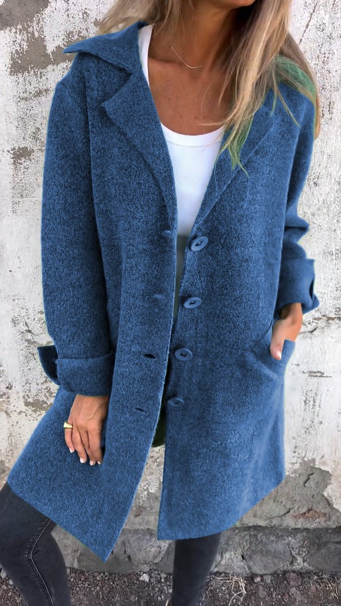 Harper | Women's Relaxed-Fit Long Button-Front Lapel Coat