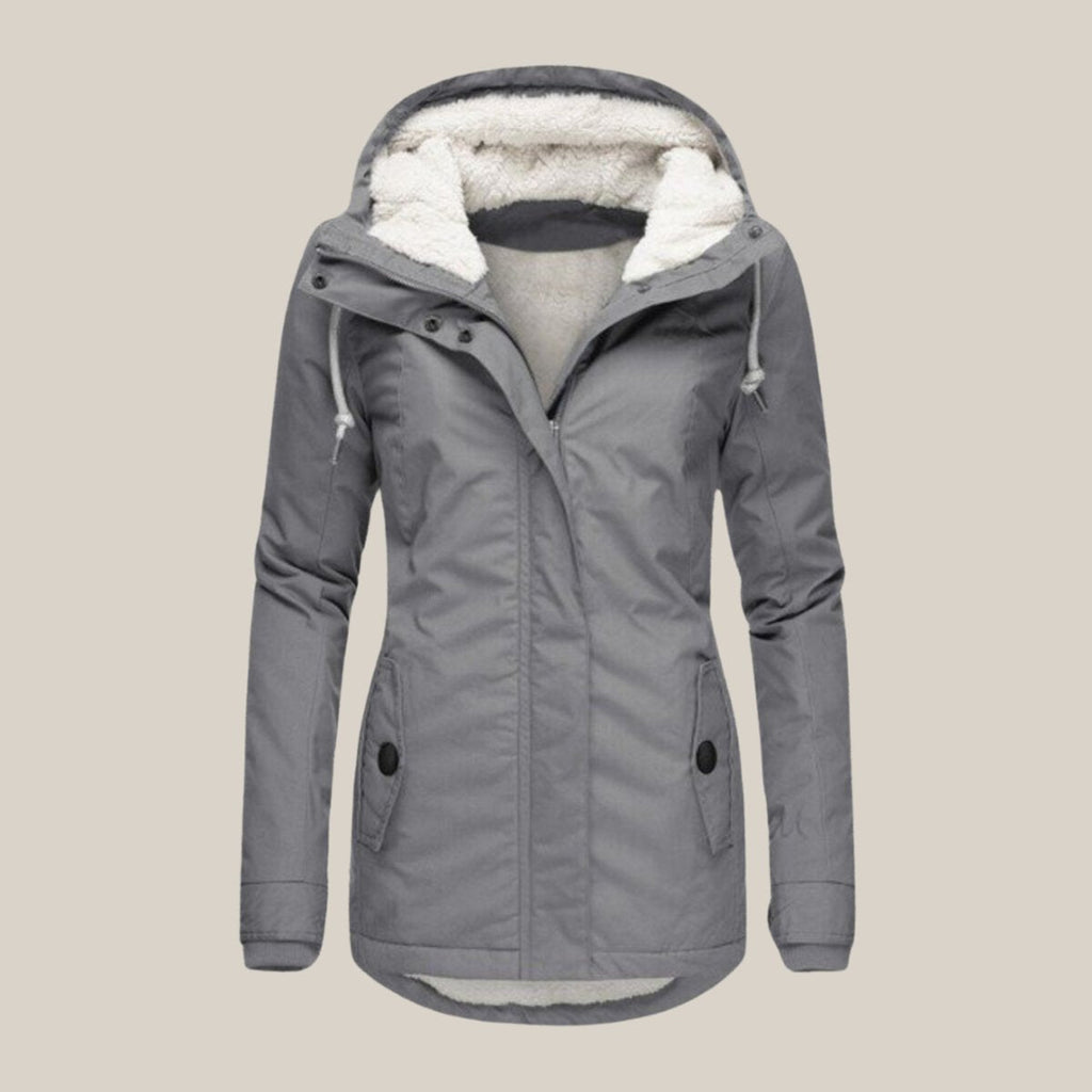 Harper | Women's Sherpa-Lined Hooded Quilted Jacket Fleece Winter Coat