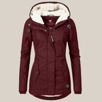 Harper | Women's Sherpa-Lined Hooded Quilted Jacket Fleece Winter Coat