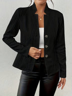 Isabella | Women's Textured Cable-Knit Open-Front Quilted Jacket