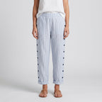 Tess | Striped Panel Button Trousers
