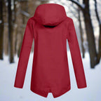 Layla | Women's Waterproof Hooded Rain Jacket Zip-Up Longline