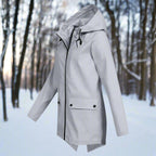 Layla | Women's Waterproof Hooded Rain Jacket Zip-Up Longline